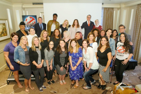 Los Angeles, Ca-- July 8,2016: Bloggers attend a Press Conference at the Press Junket for Columbia Pictures' GHOSTBUSTERS at the Four Seasons Hotel.