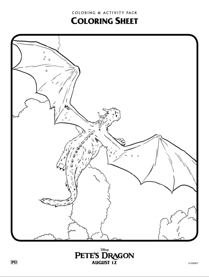 my thoughts about pete's dragon  free printable coloring