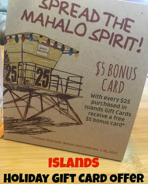 Islands Holiday Gift Card Offer: Perfect for the Last Minute - Over The